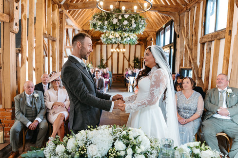 Bride and groom announced at High House Wedding, Maldon