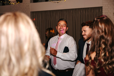 Guests dancing Seckford Hall wedding