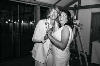 Brides dancing East Mersea Hall wedding