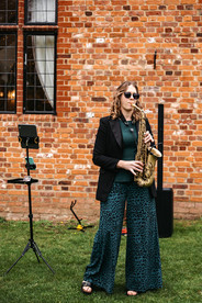 Saxophonist at Seckford Hall wedding