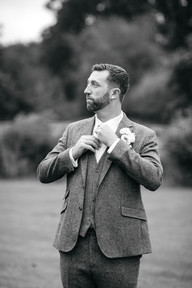 Groom portrait Seckford Hall wedding