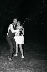 Champagne spray at High House Wedding, Maldon