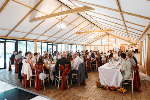 Wedding breakfast a tEast Mersea Hall wedding