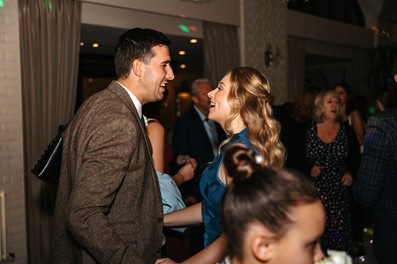 Guests dancing Seckford Hall wedding