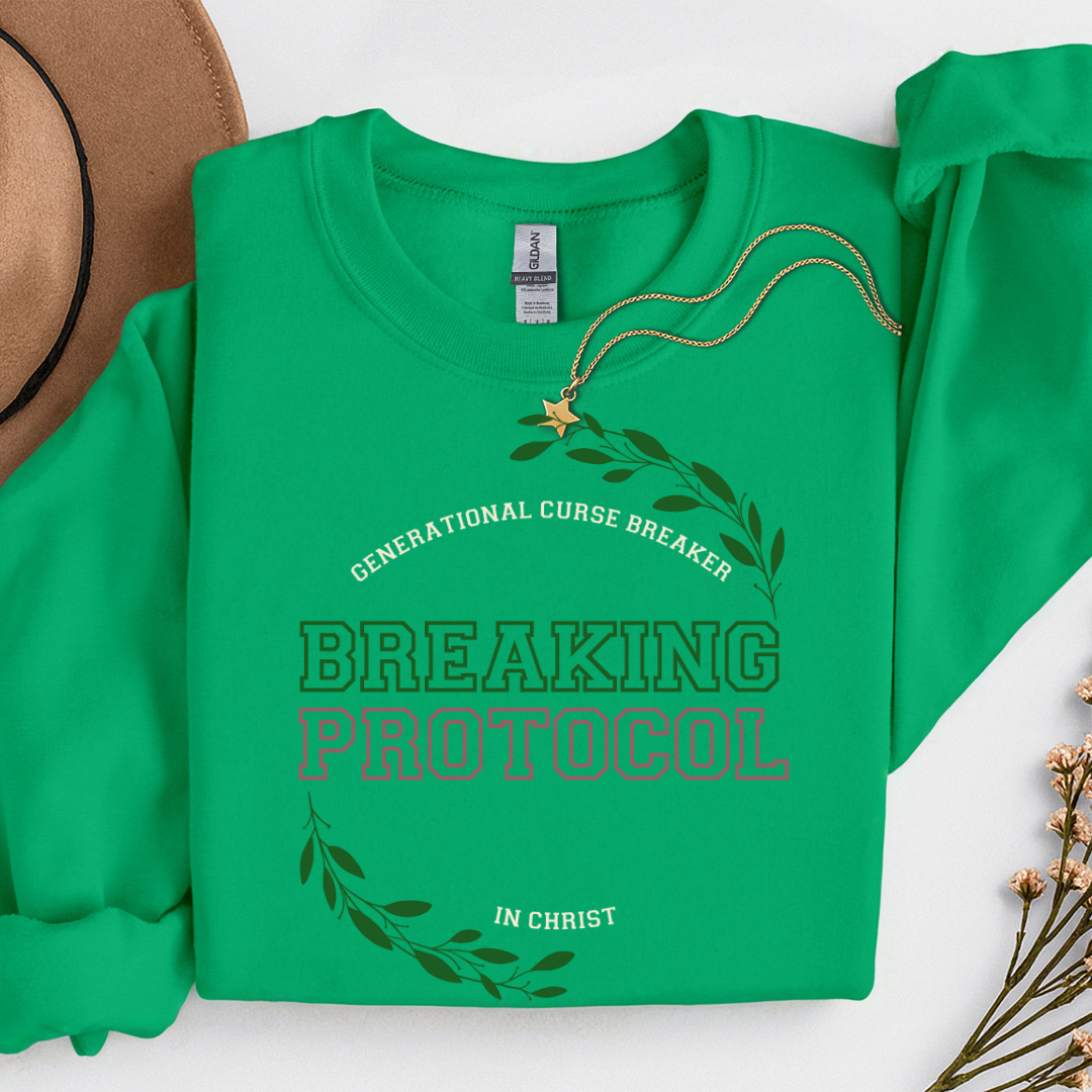 Break Protocol Sweatshirt | Unisex Crew Neck | Gildan 18000 Irish Green