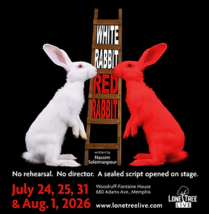 LoneTree Live's White Rabbit Red Rabbit poster