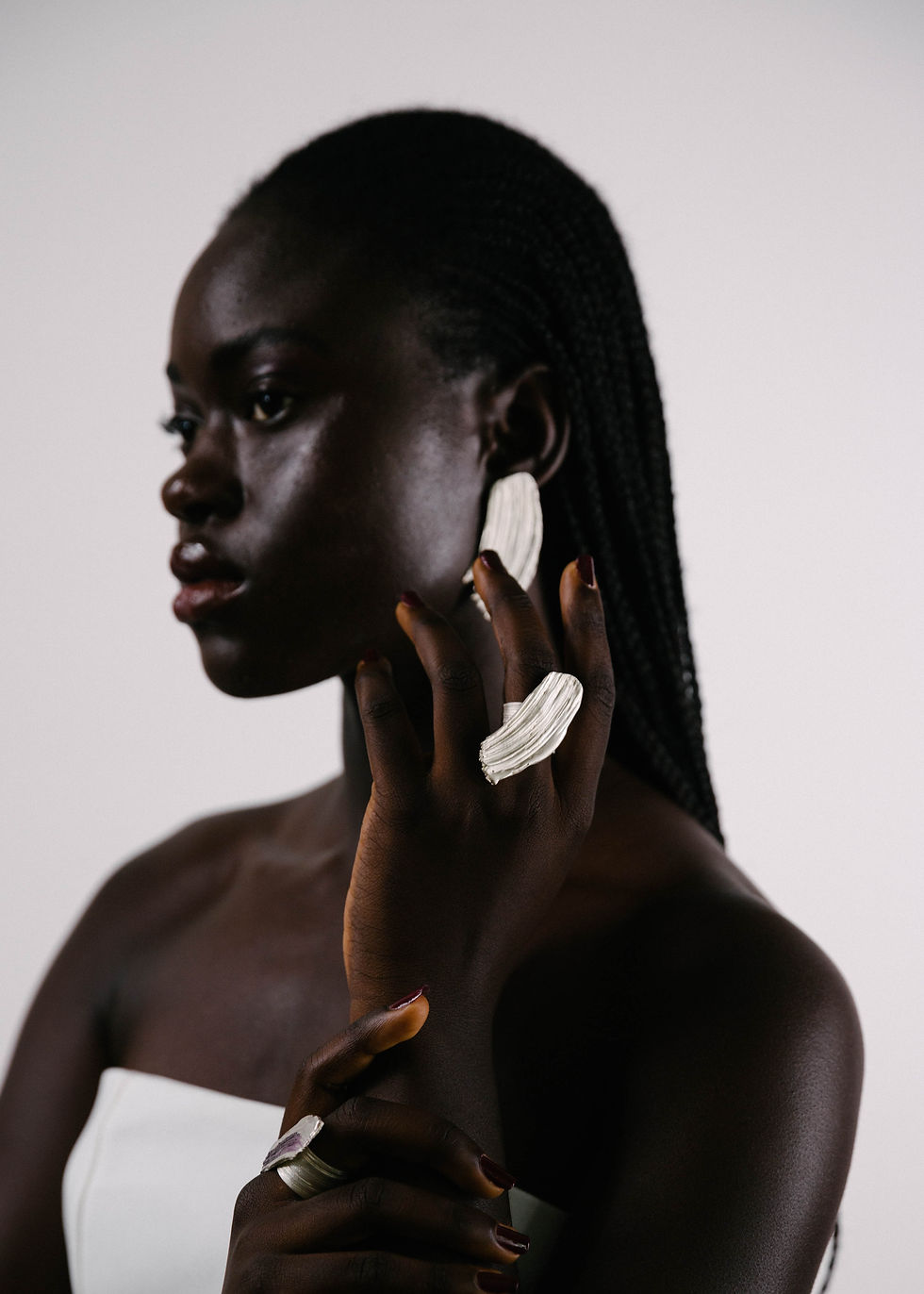 Thumbnail: "Silver on Canvas" Ring