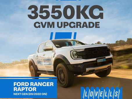 Lovells 3550kg GVM upgrade for Ranger Raptor