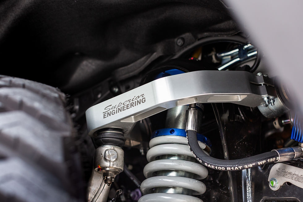 Superior Engineering billet upper control arms for Prado 250 4000kg GVM upgrade.