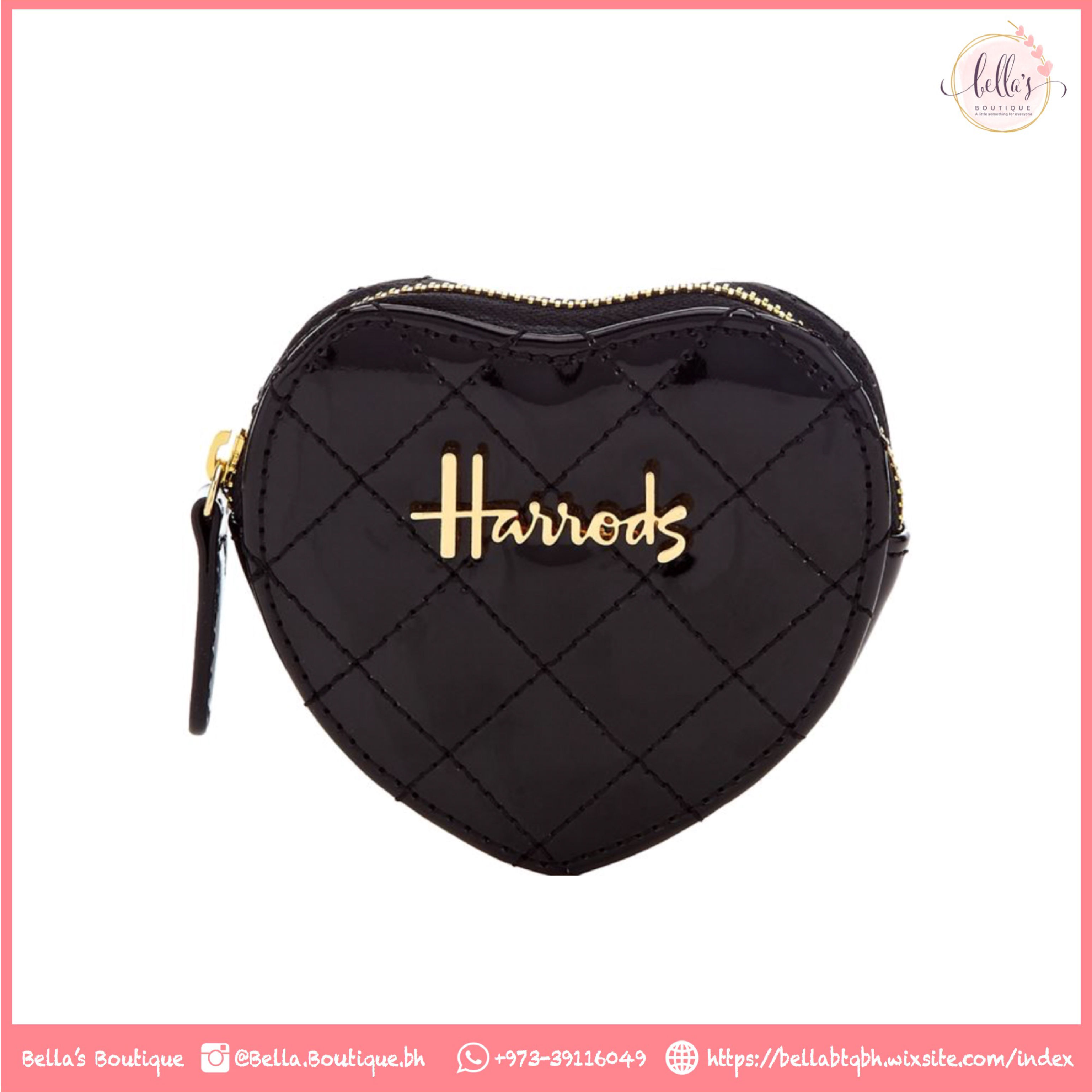 Harrods Christie Heart Purse (Black)
