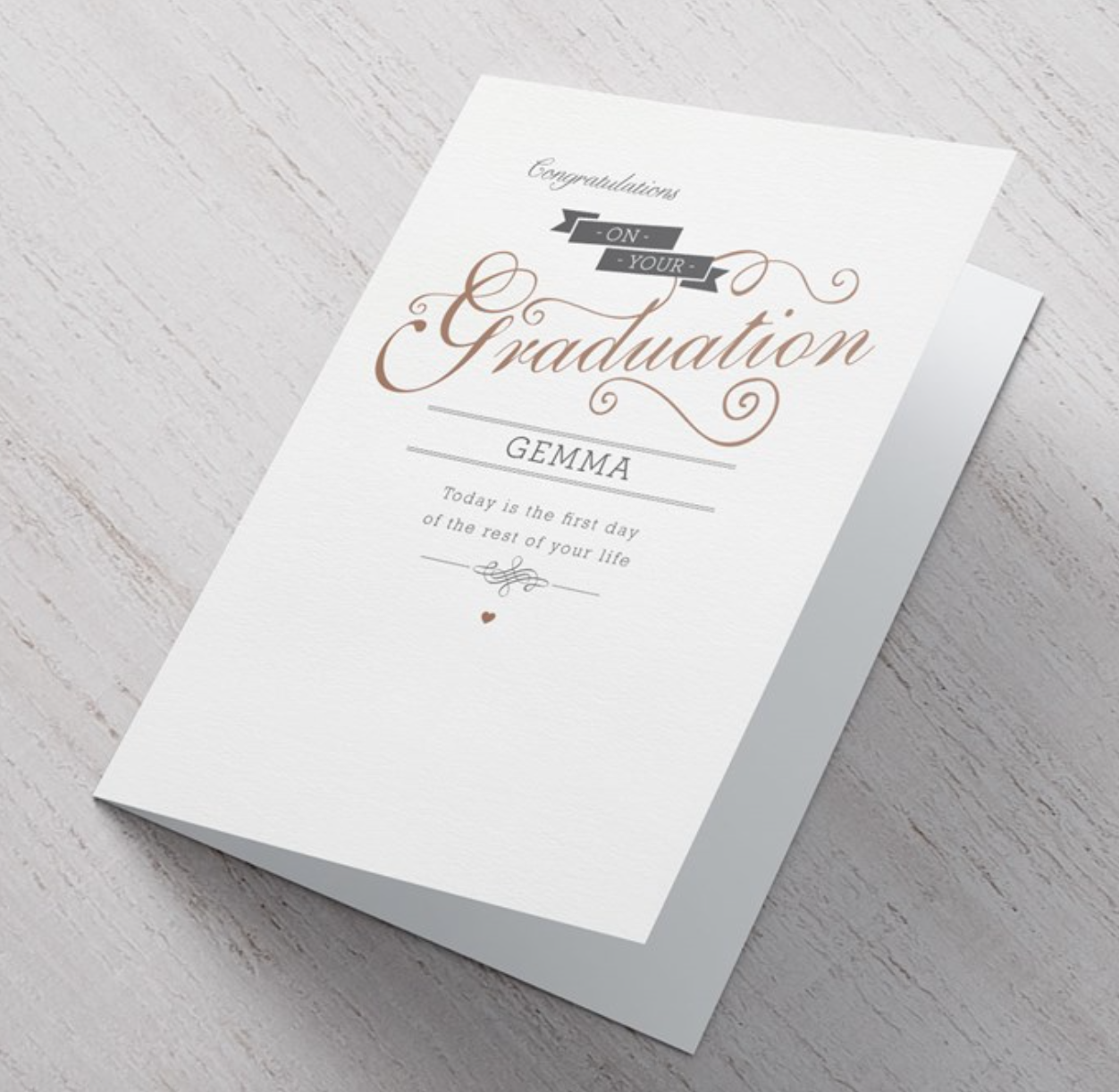 First Day Of The Rest Of Your Life Graduation Card - Personalized