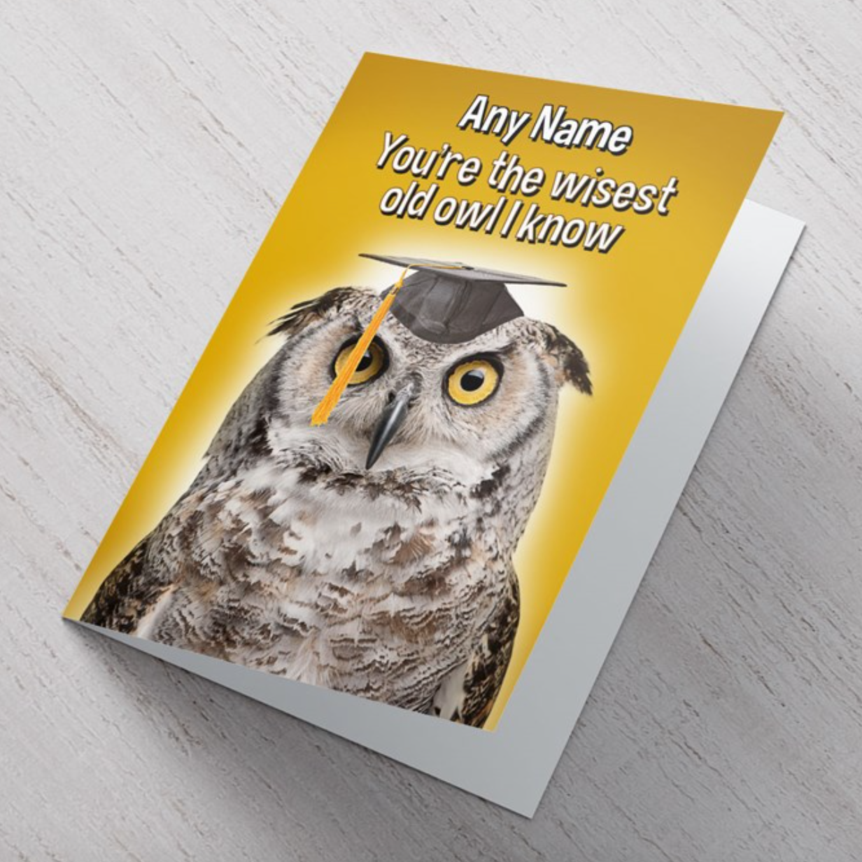 Wise Old Owl Graduation Card - Personalized