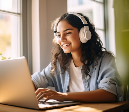 latin-young-woman-school-college-student-wear-headphones-learn-watching-laptop-computer-le