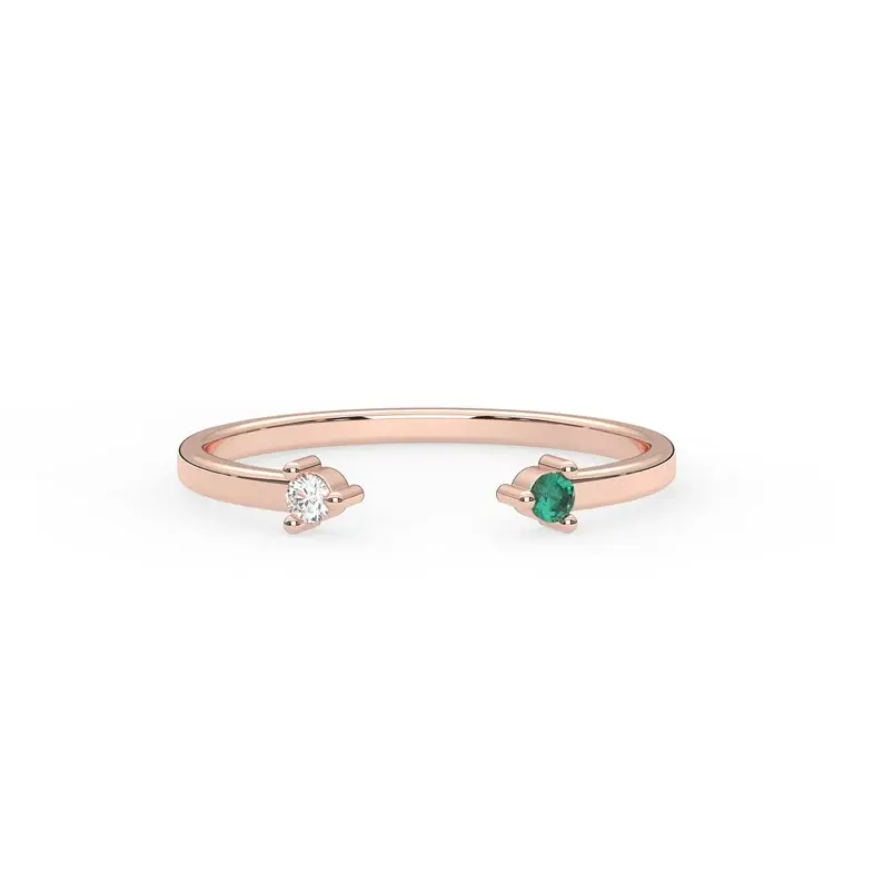 Thumbnail: Emerald Diamond Ring for women