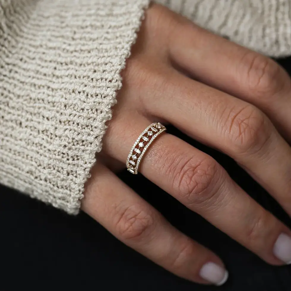 Unique Baguette Diamond Wedding Ring