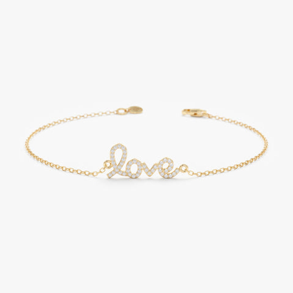 14K Gold Diamond Love Bracelet