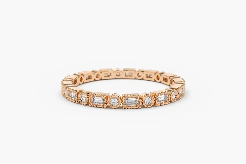 Thumbnail: Milgrain Bezel Full Eternity Ring