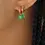 Thumbnail: 18K Solid Gold Single Heggie With Pear-Shaped Emerald Drop