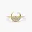 Thumbnail: 18K Solid Gold Crescent Moon Diamond Ring