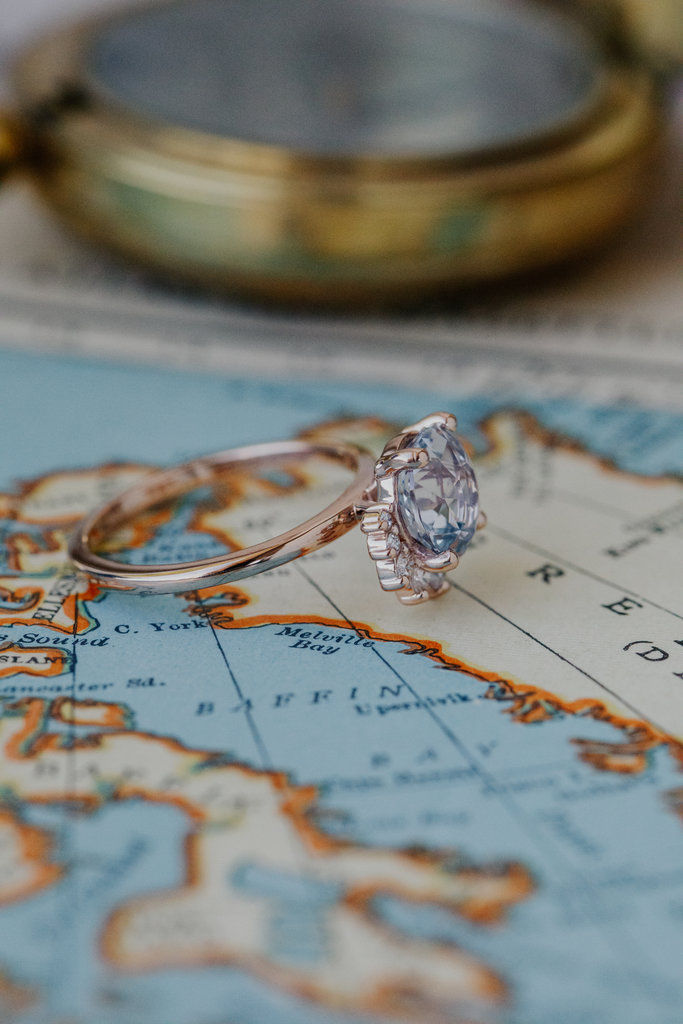 Thumbnail: 2.88 ct Round Purple Sapphire Ring