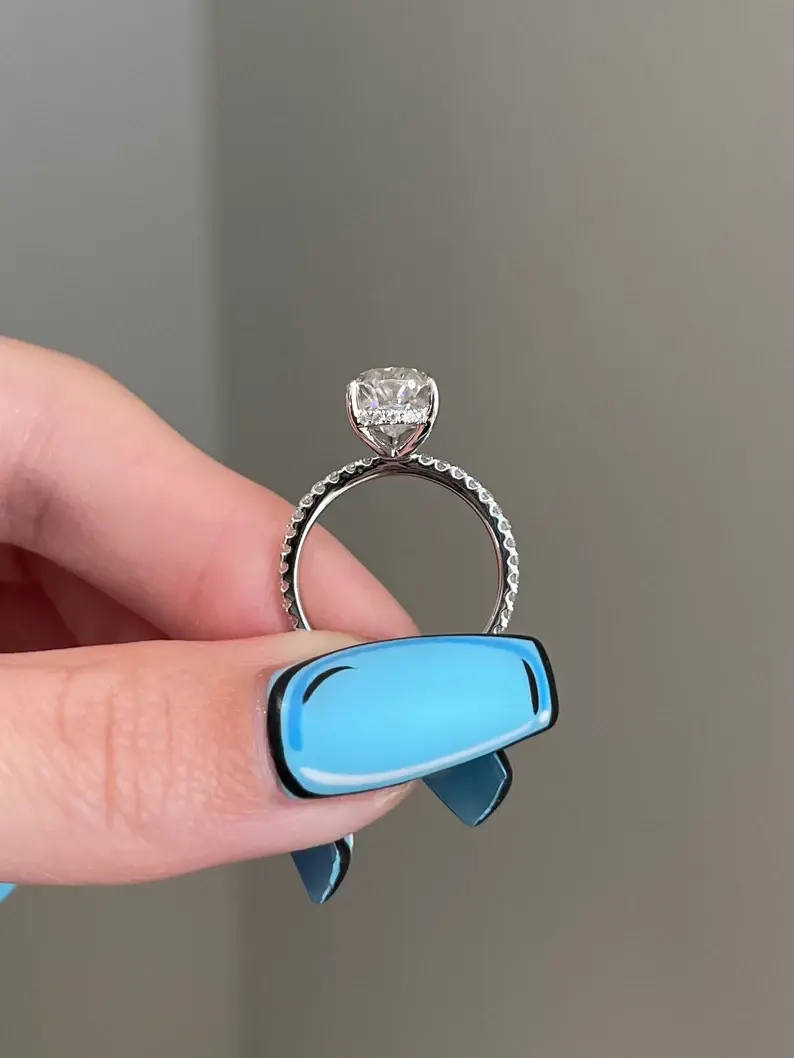 Thumbnail: Moissanite Diamond Engagement Ring for women