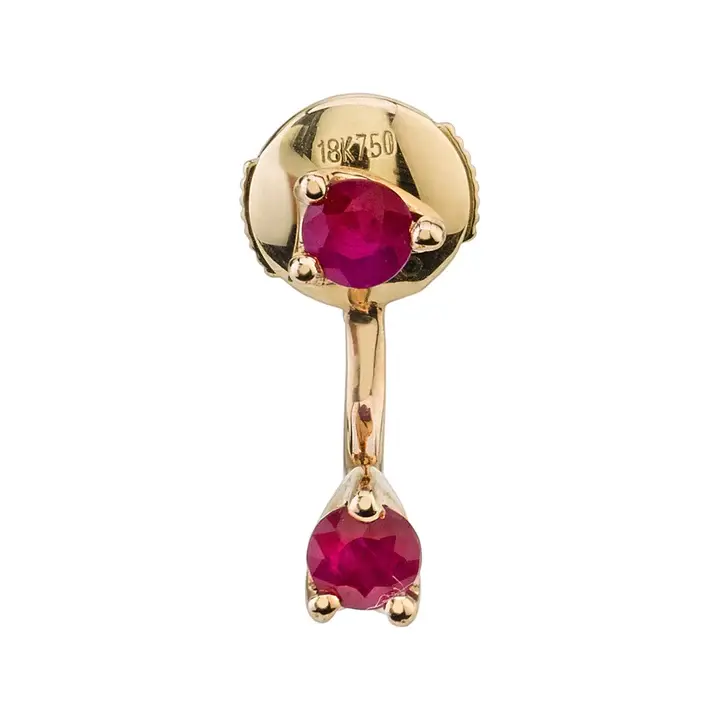 Ruby Orbit Earring