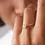 Thumbnail: Round Diamond Stacking Ring for Women