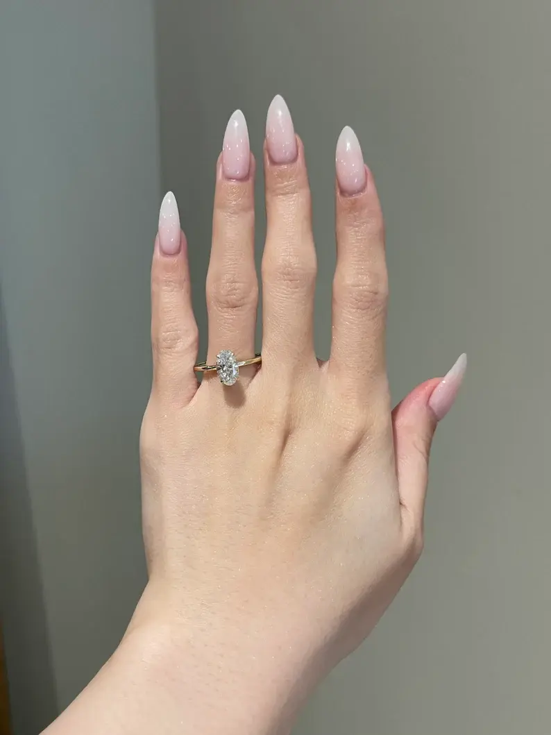 Moissanite Solitaire Engagement Ring