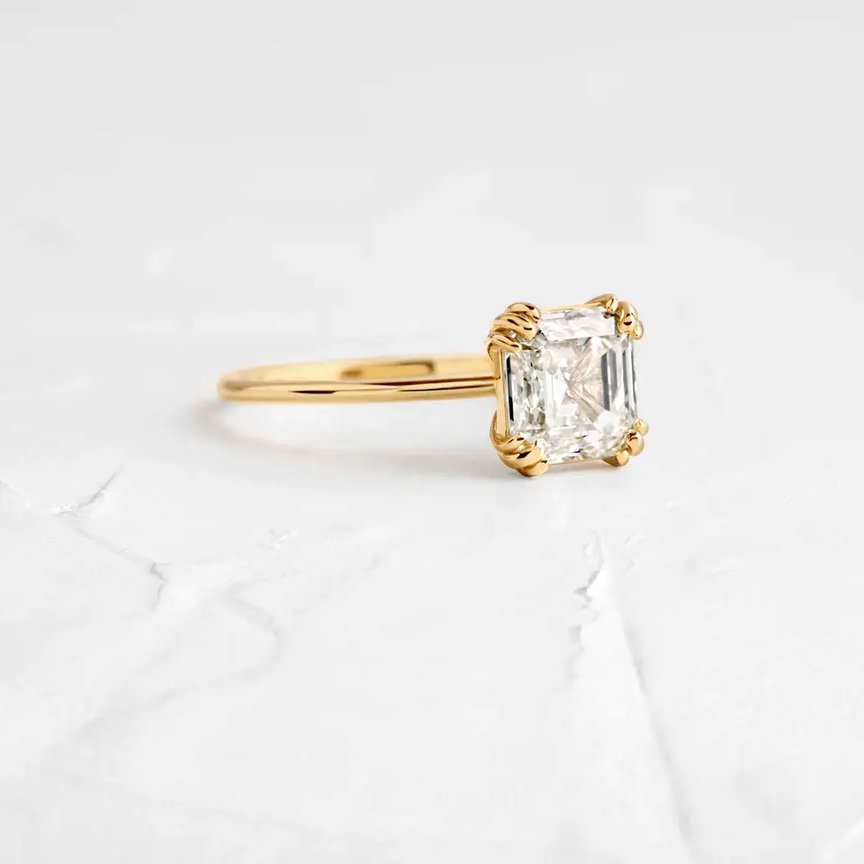 Thumbnail: Asscher Cut Moissanite Diamond