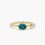 Thumbnail: 14K Solid Gold Oval London Blue Topaz and Diamond Ring
