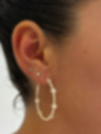 Elegant 18K Gold In & Out Diamond Hoop Earrings
