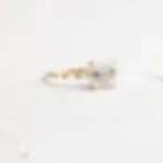 Thumbnail: Smoky Quartz Assher Cut Ring 14k solid gold 