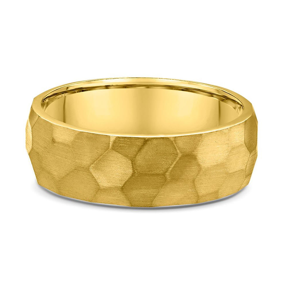 Hammered finish wedding ring