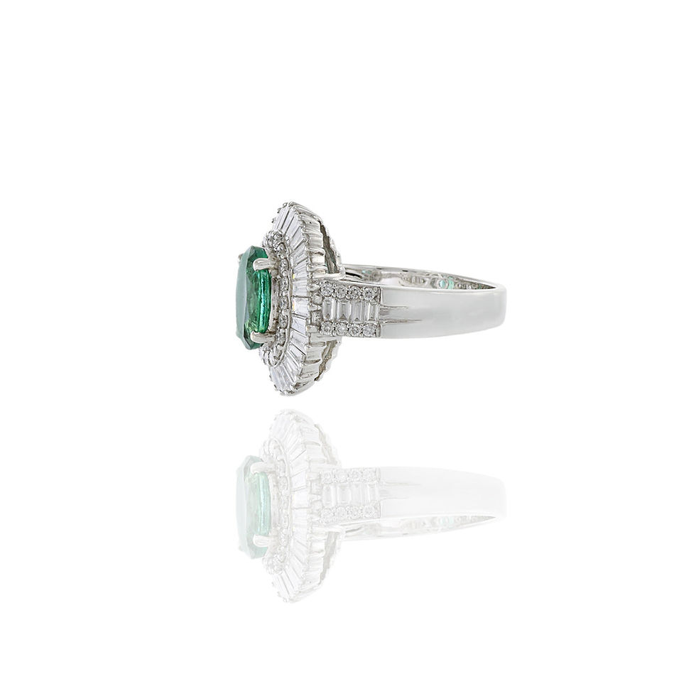 Thumbnail: Emerald And Diamond Ring