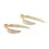 Thumbnail: 14K Solid Gold Large Diamond Horn Earrings