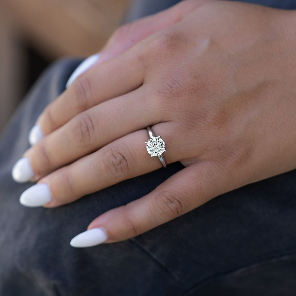 Thumbnail: 14K  Gold Lab-Created Diamond Classic Solitaire Ring