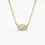 Thumbnail: 14k Art Deco Trio Moissanite Diamond Necklace