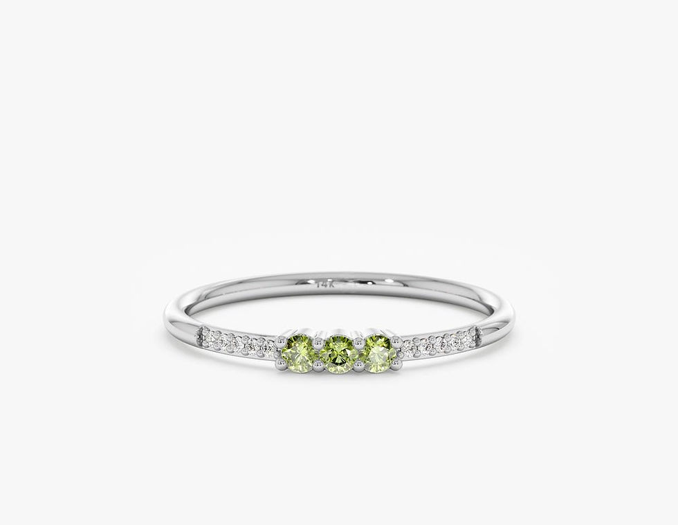 White Gold Natural Amethyst and Diamond Ring