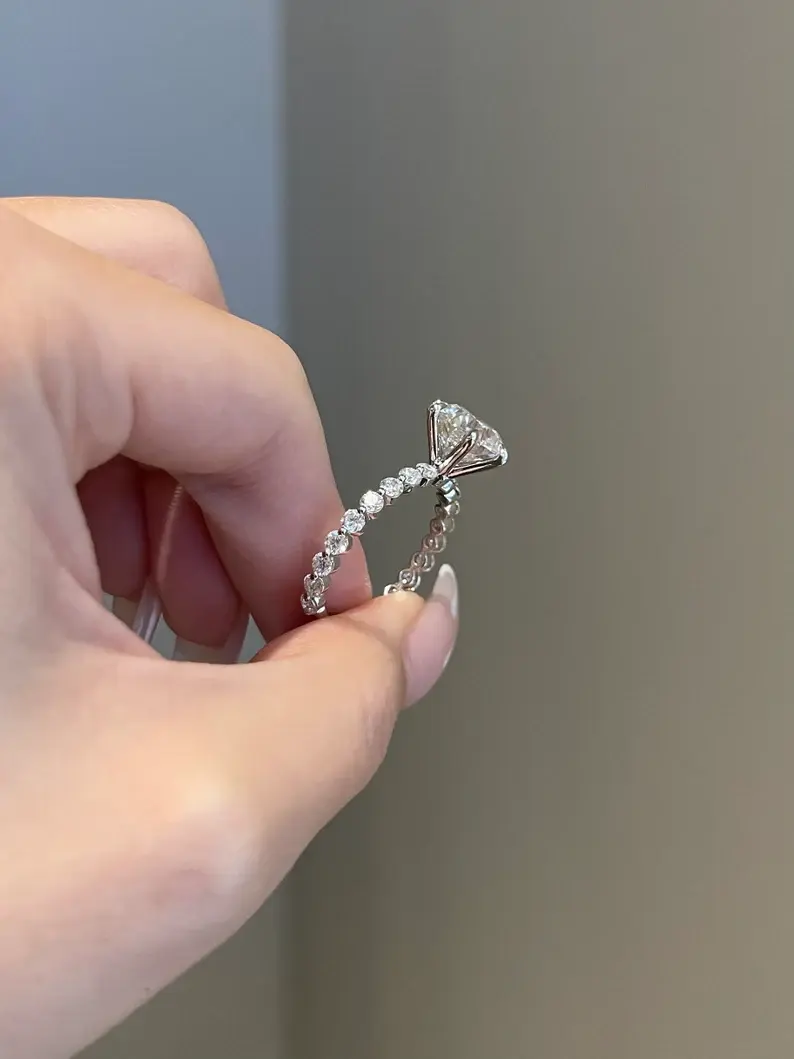 Thumbnail: Moissanite Engagement Ring For Women