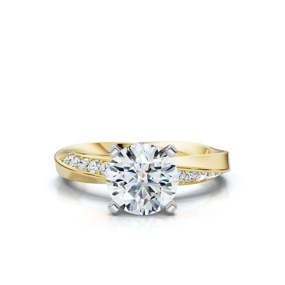 18K Solid Gold 2.2ct Solitaire Lab Grown Diamond Engagement Ring