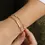 Thumbnail: 14k Baguette Diamond Bar Curb Link Bracelet for women
