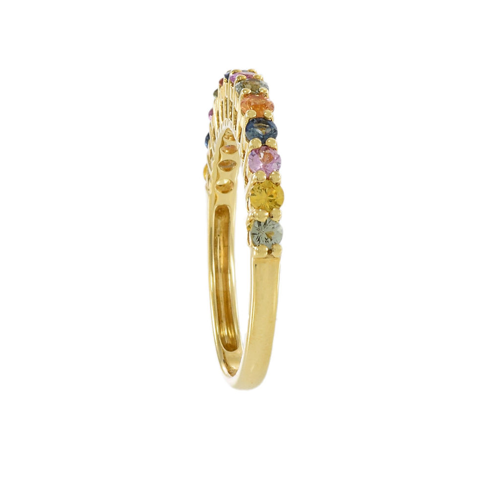 Thumbnail: Multi Color Sapphire Diamond Ring