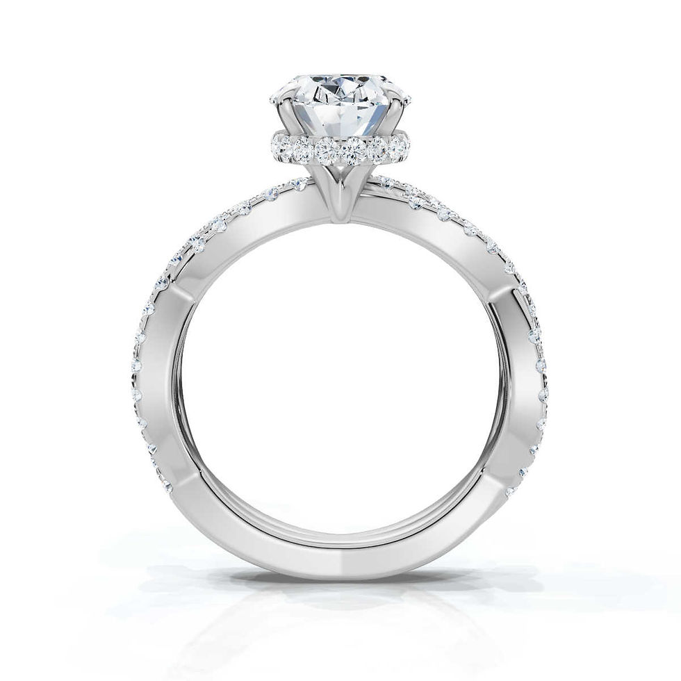Thumbnail: 18K White Gold Lab Grown Diamond Ring