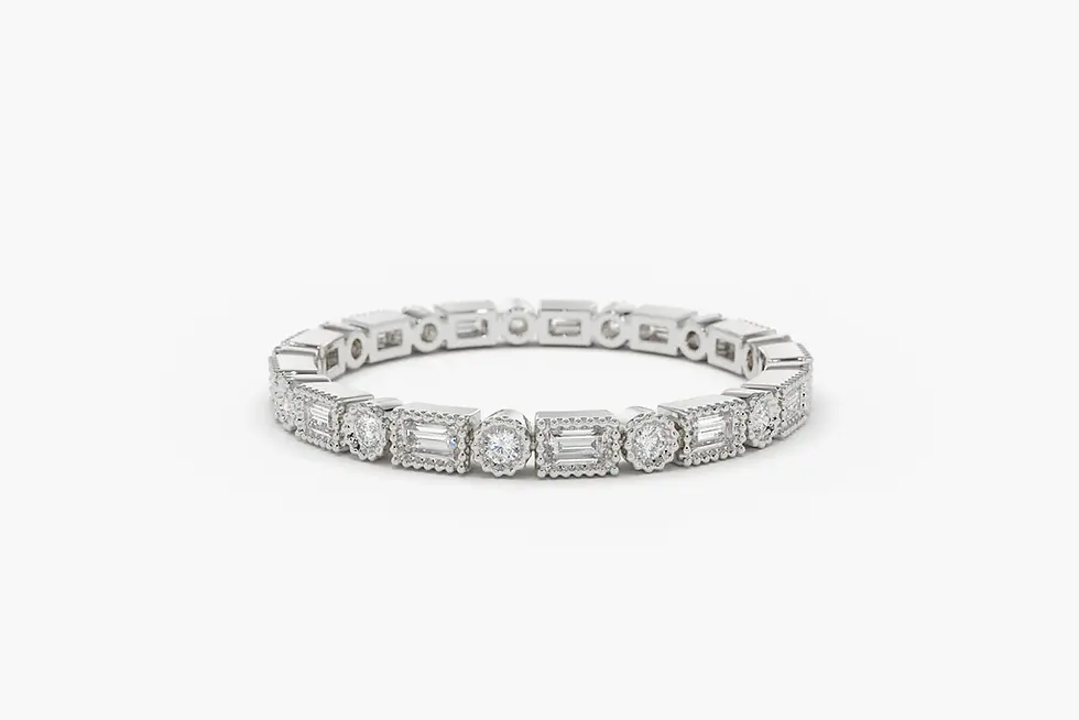 Thumbnail: Diamond Milgrain Bezel Full Eternity Ring