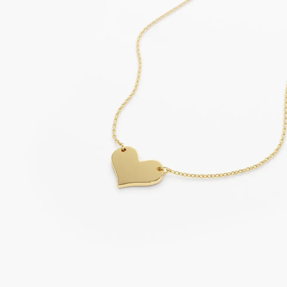 Thumbnail: 18K Solid  Gold Heart Necklace