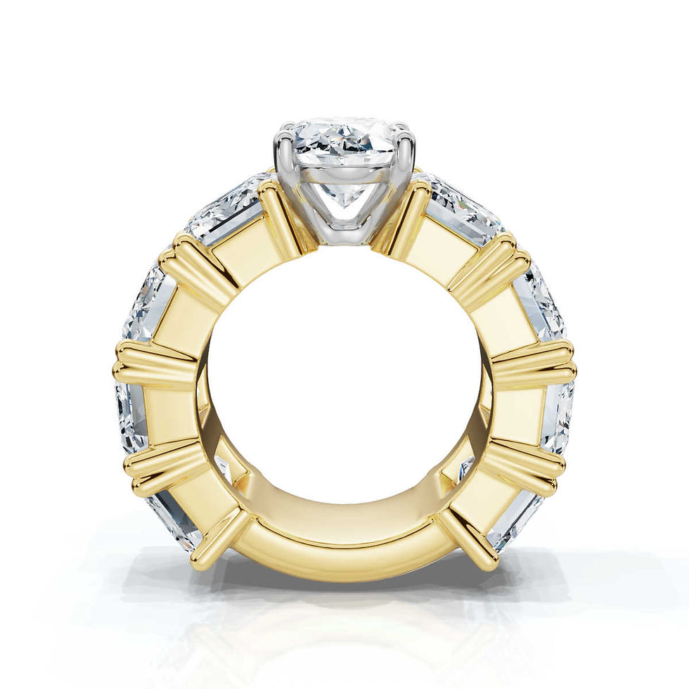 Thumbnail: 18K Yellow Gold Solitaire Lab Grown Diamond Ring