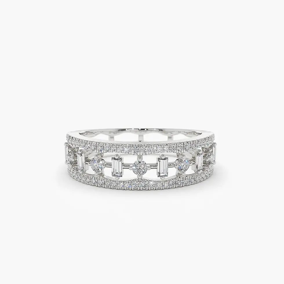 Thumbnail: Baguette Diamond Wedding Ring for women