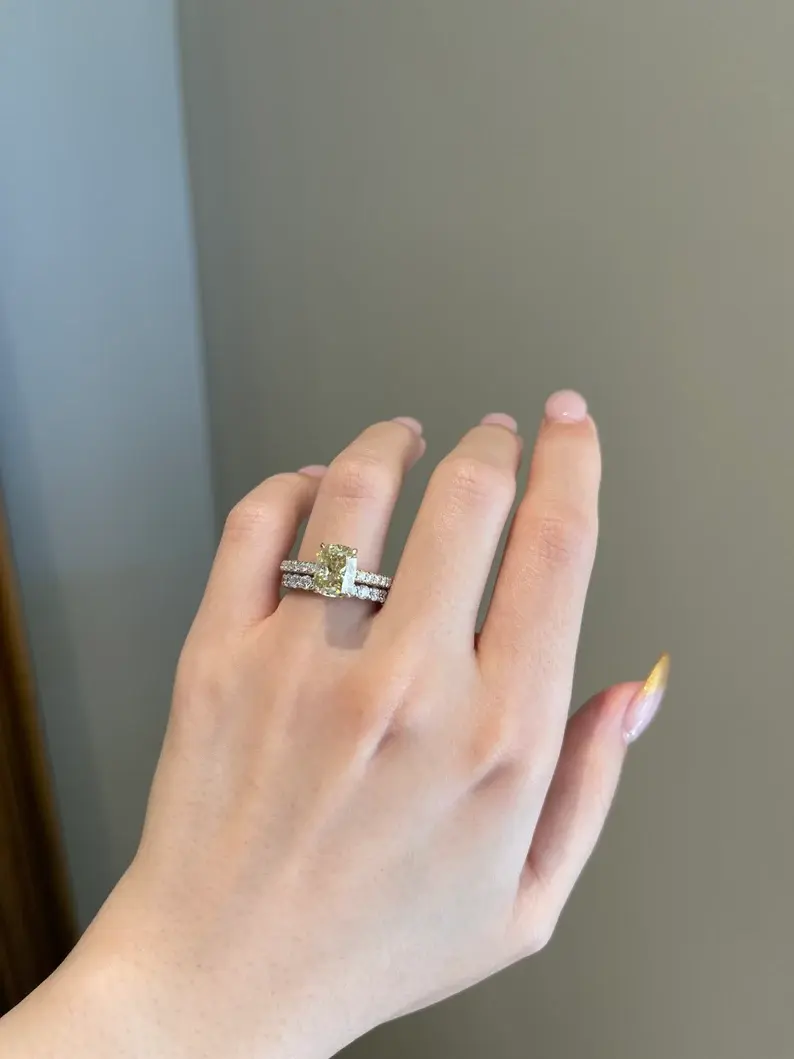 Thumbnail: Moissanite Engagement Diamond Ring