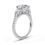 Thumbnail: 14K White  Gold Three Stone Pear Lab Grown Diamond Engagement Ring