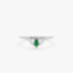 Diamond and Emerald Arched Ring